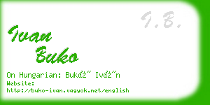 ivan buko business card